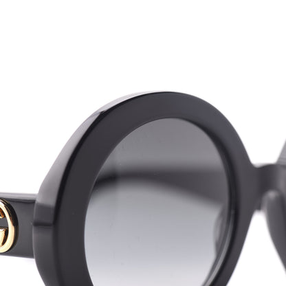 Gucci Acetate Round GG Sunglasses GG0319S Black 5 of 11