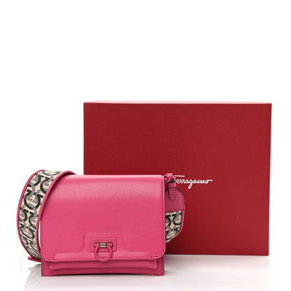 Salvatore Ferragamo Goatskin Gancini Crossbody Bag Fuxia 14 of 14