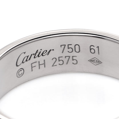 Cartier 18K White Gold 5.5mm LOVE Ring 61 9.5 4 of 4