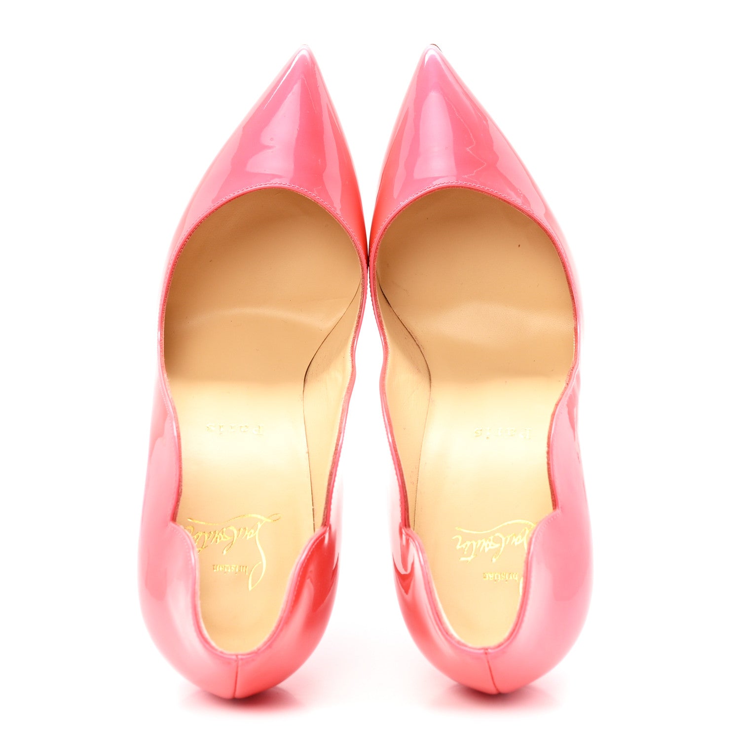 Christian Louboutin Metallic Patent Fluo Hot Chick 100 Pumps 39 Florida 2 of 9