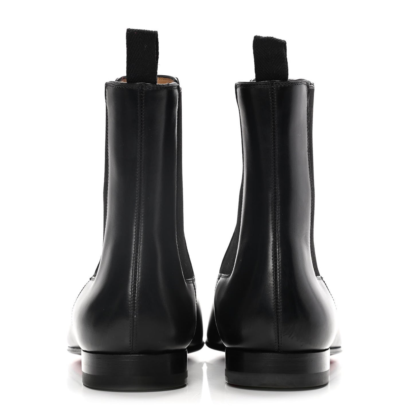Calfskin Roadie Flat Chelsea Boots 40 Black