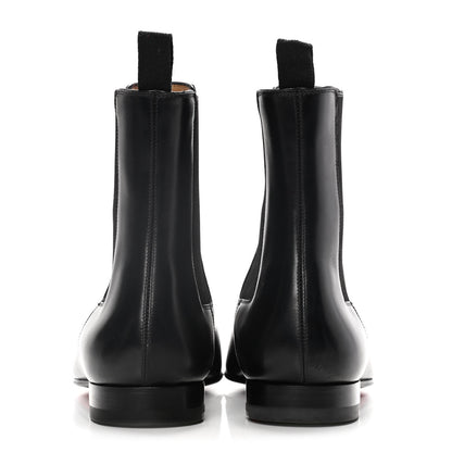 Christian Louboutin Calfskin Roadie Flat Chelsea Boots 40 Black 6 of 14