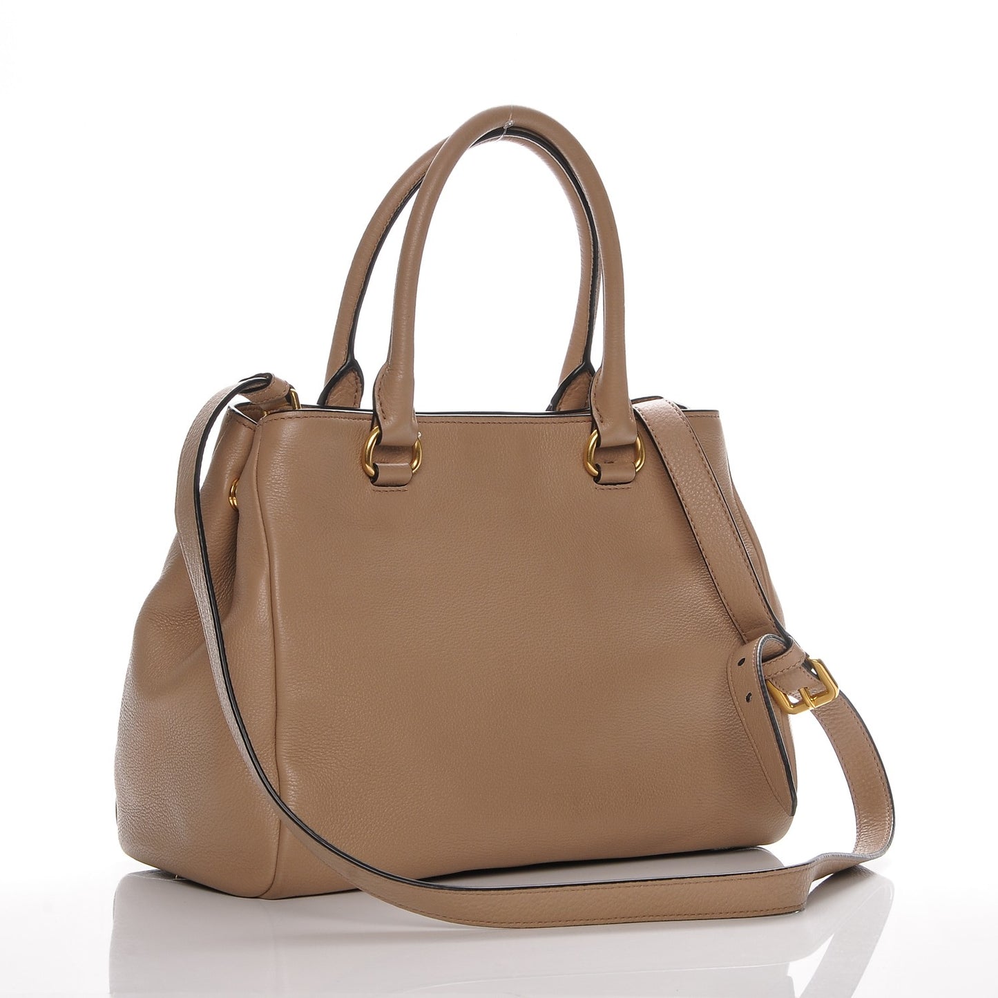 Vitello Phenix Top Handle Bag Cammeo
