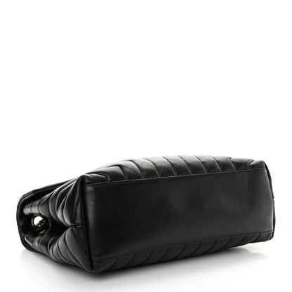 Saint Laurent Calfskin Y Quilted Monogram Medium Loulou Chain Satchel Black 4 of 16
