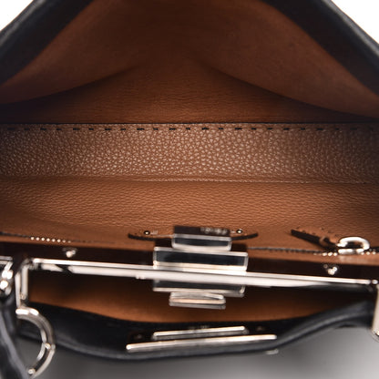 Fendi Cuoio Romano Selleria Bi-Color Medium Peekaboo Iconic Satchel Black Mou 6 of 12