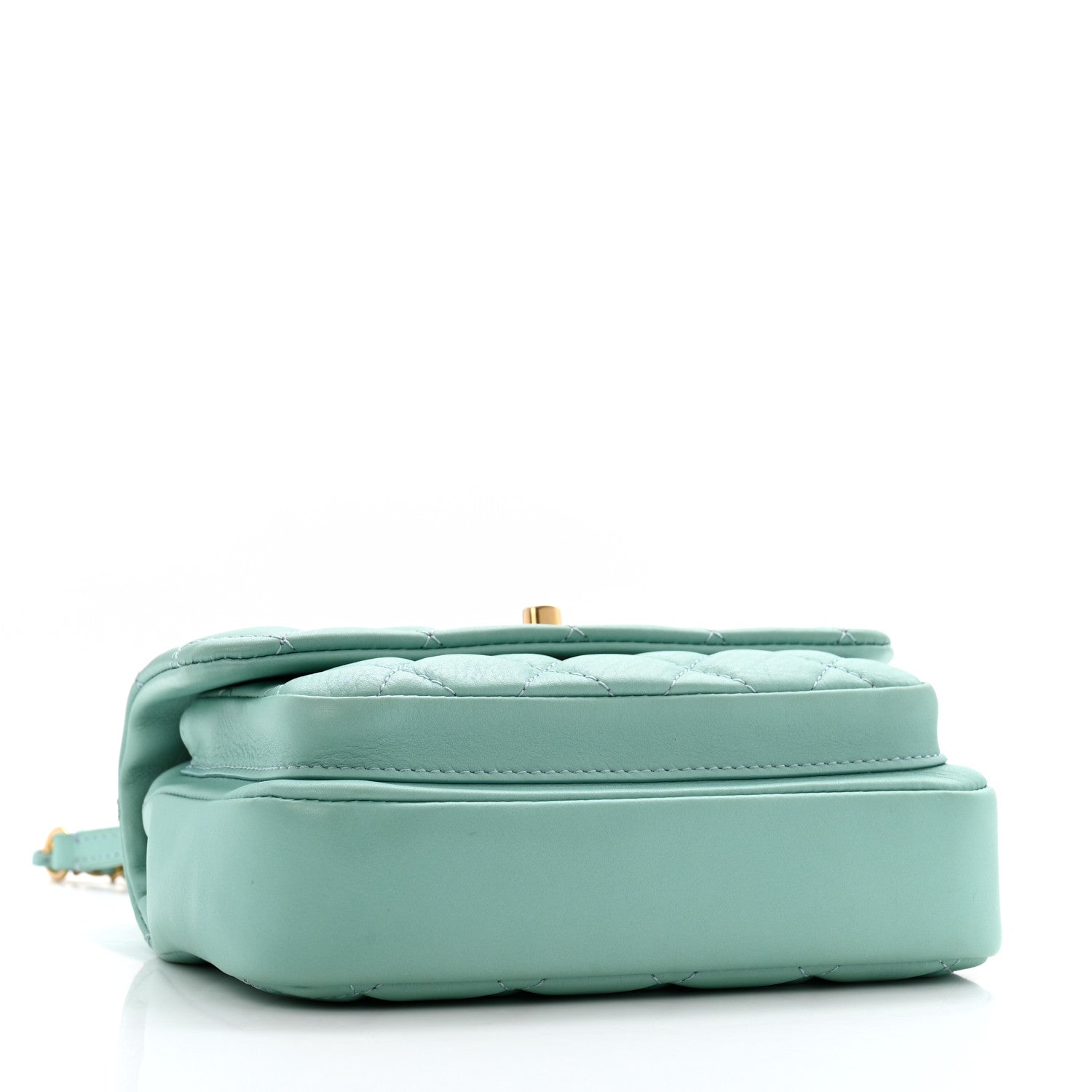Chanel Calfskin Quilted Top Handle Flap Light Blue 4 of 10