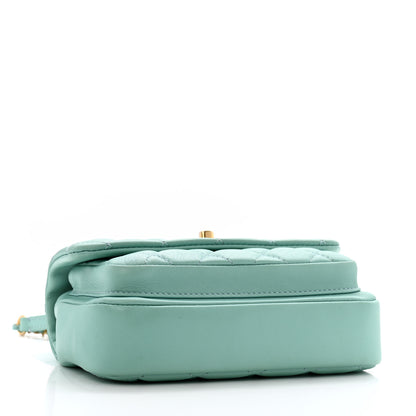 Chanel Calfskin Quilted Top Handle Flap Light Blue 4 of 10