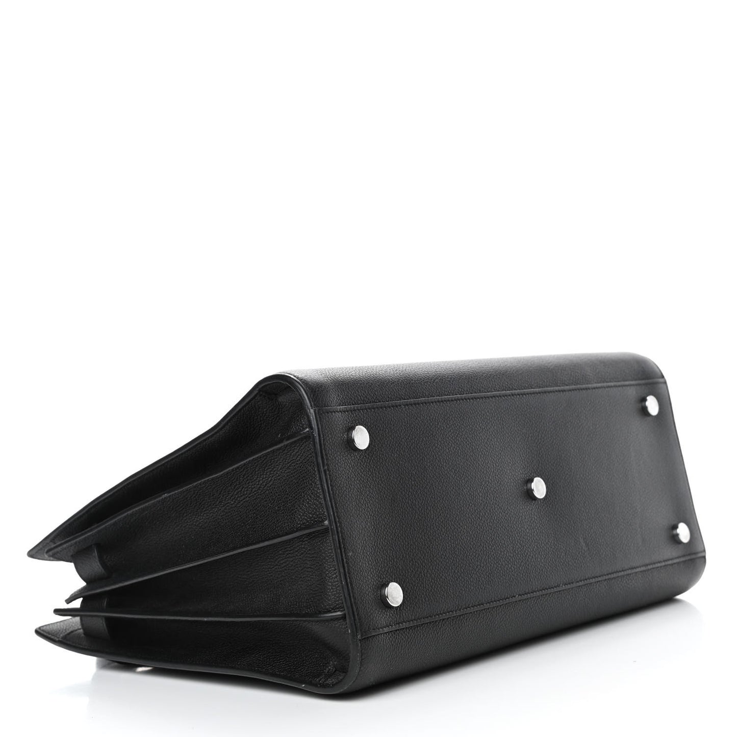 Grained Calfskin Small Sac De Jour Black