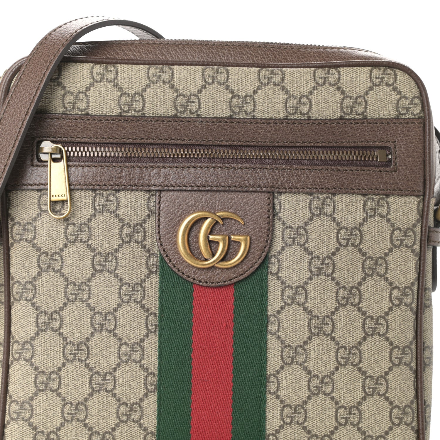 Gucci GG Supreme Monogram Web Small Ophidia Messenger Bag Brown 7 of 9