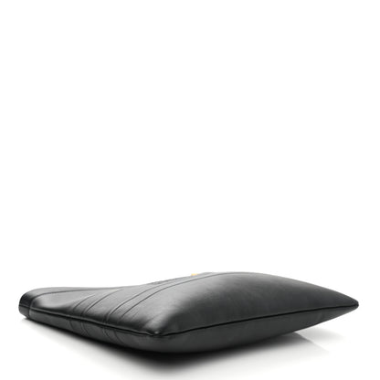Christian Dior Calfskin Embossed Logo Zip Clutch Black 4 of 7