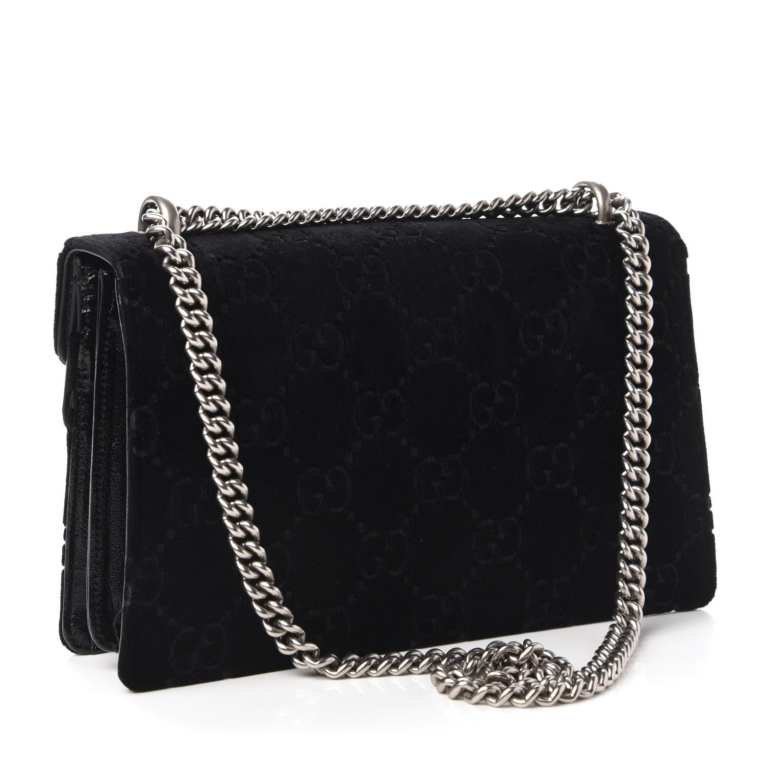 Gucci Velvet GG Monogram Small Dionysus Shoulder Bag Black 3 of 11