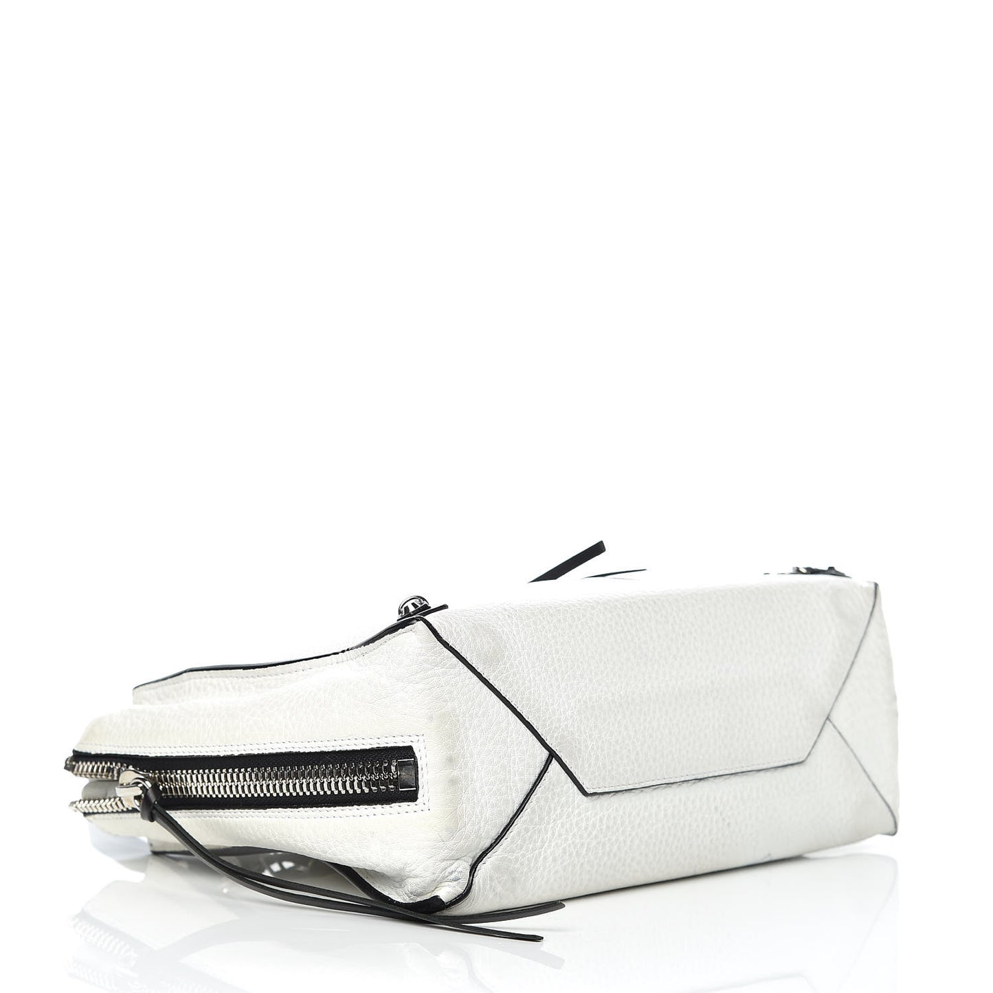 Veau Papier A6 Zip Around Tote White Black