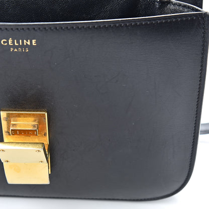 Celine Box Calfskin Medium Classic Box Flap Bag Black 20 of 23