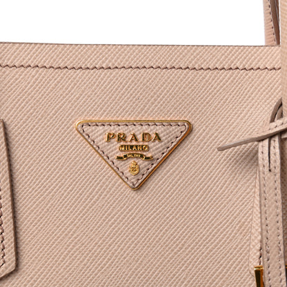 Prada Saffiano Cuir Medium Double Bag Cammeo Rosa 8 of 12