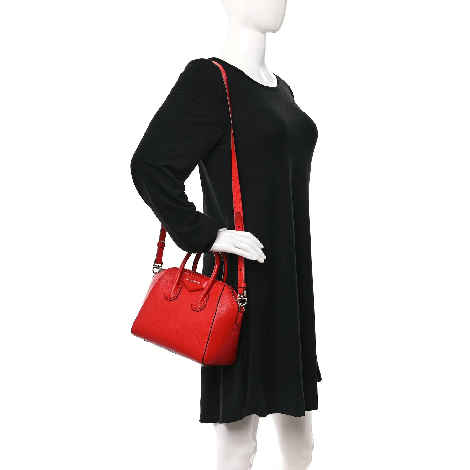 Givenchy Sugar Goatskin Mini Antigona Medium Red 2 of 11