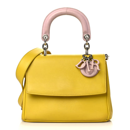 Christian Dior Smooth Calfskin Bi-Color Mini Be Dior Flap Bright Yellow Rose Dragee 1 of 12