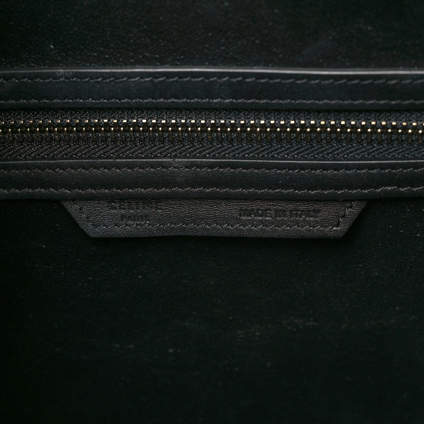 Drummed Calfskin Micro Luggage Black