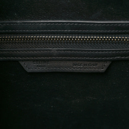 Celine Drummed Calfskin Micro Luggage Black 6 of 9