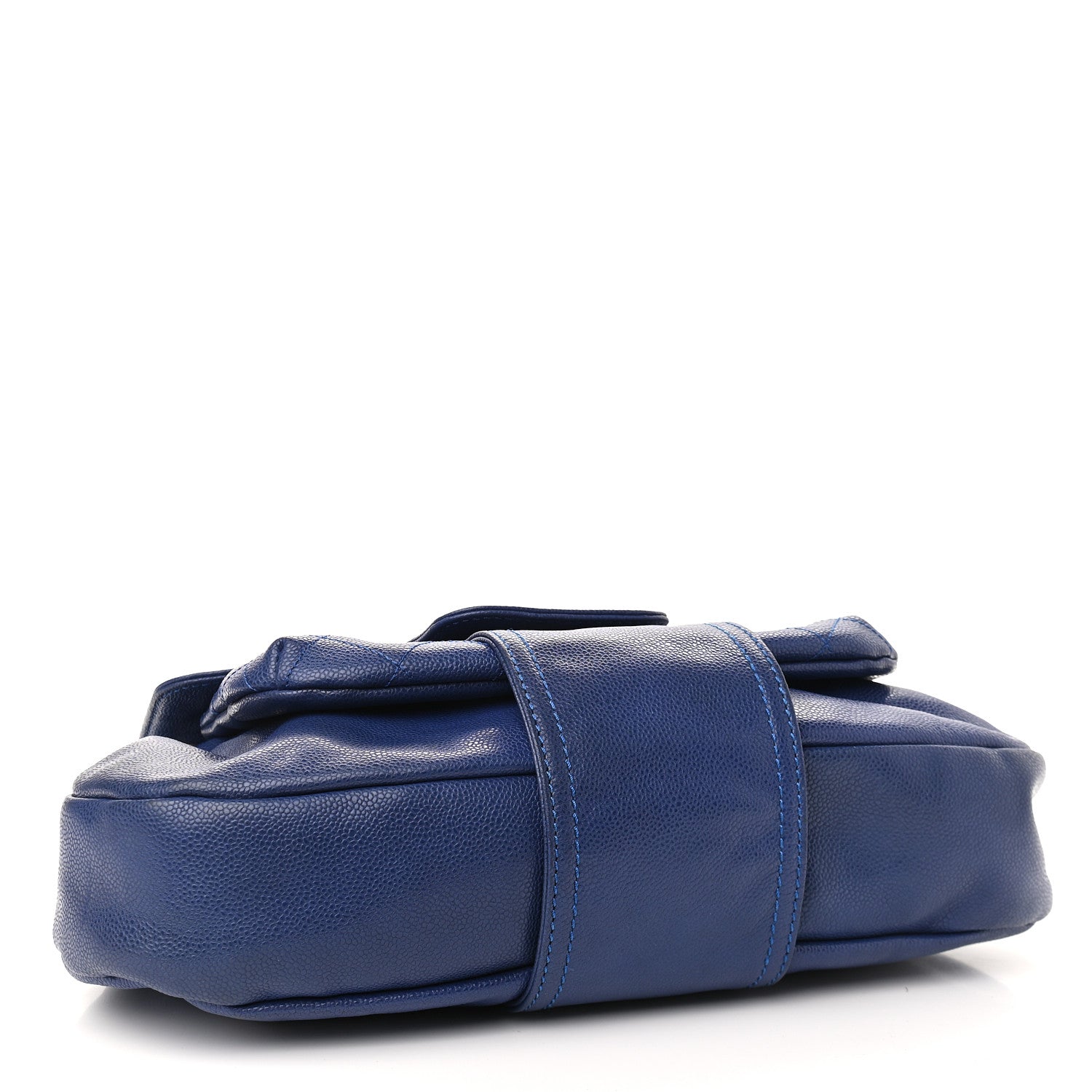 Chanel Glazed Caviar Coco Rider Flap Hobo Navy Blue 4 of 9