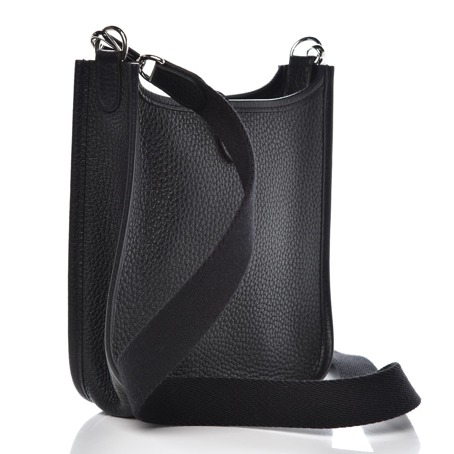 Hermes Taurillon Clemence Evelyne TPM Black 3 of 9