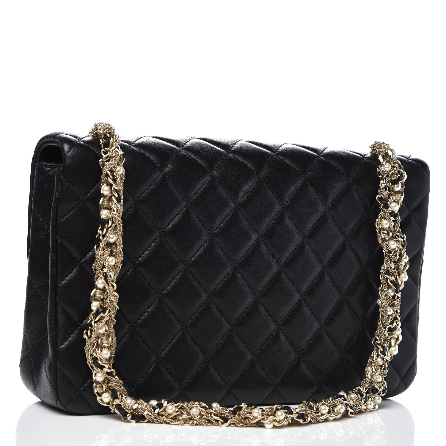 Chanel Lambskin Quilted Medium Westminster Pearl Flap Black 3 of 8