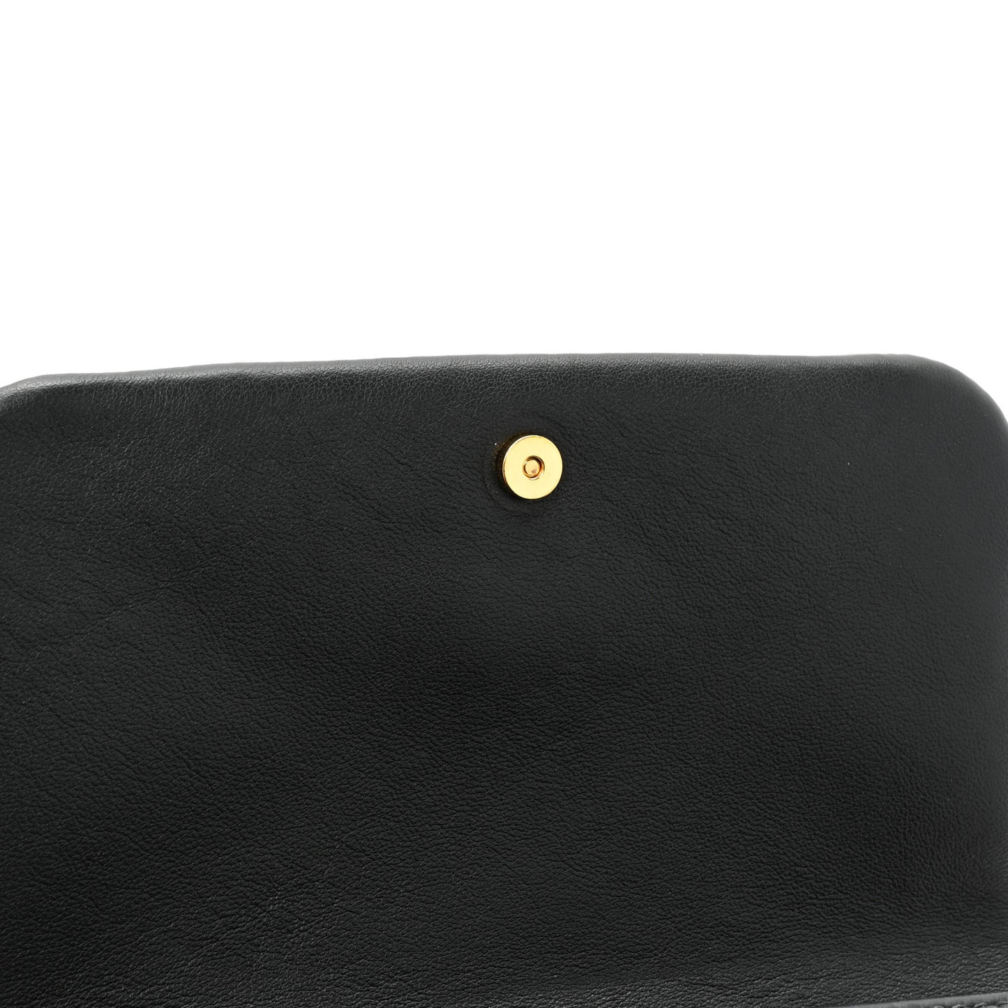 Calfskin Bubblegram Wallet On Strap Black