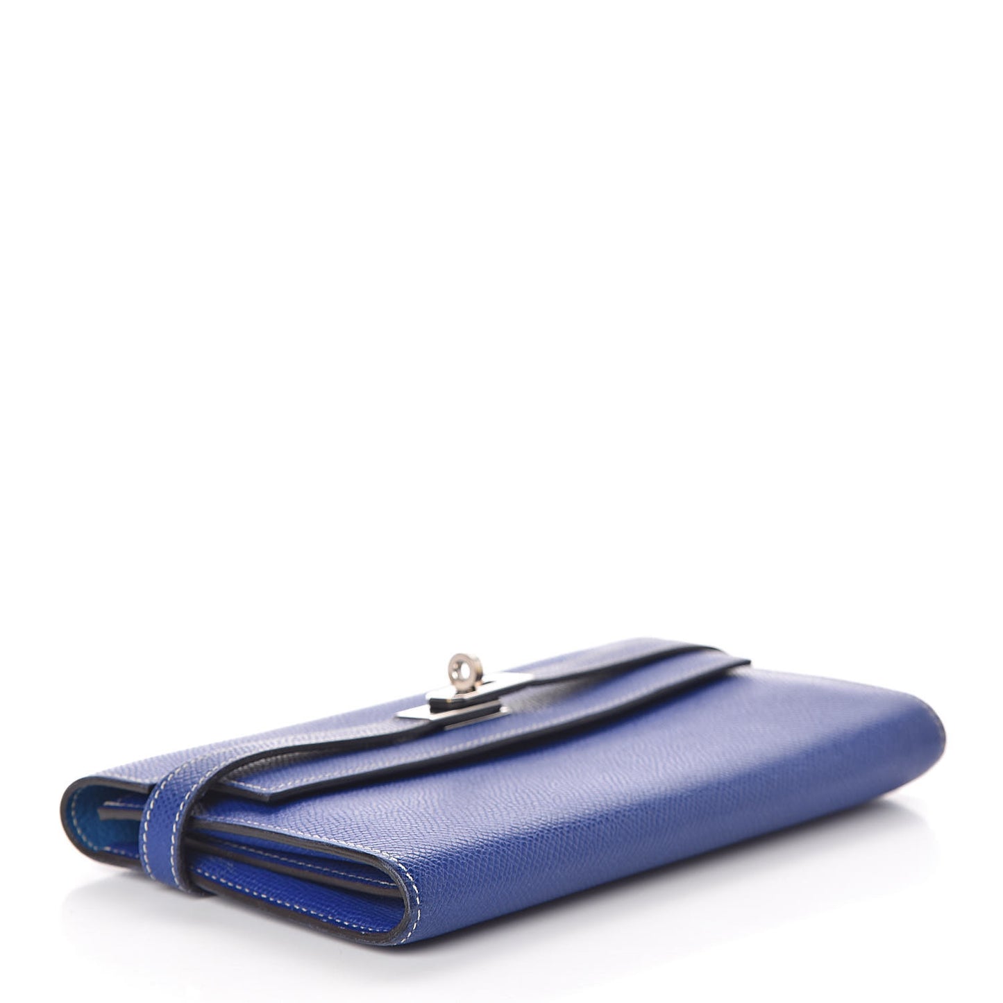 Epsom Kelly Longue Wallet Bleu Electrique Cobalt
