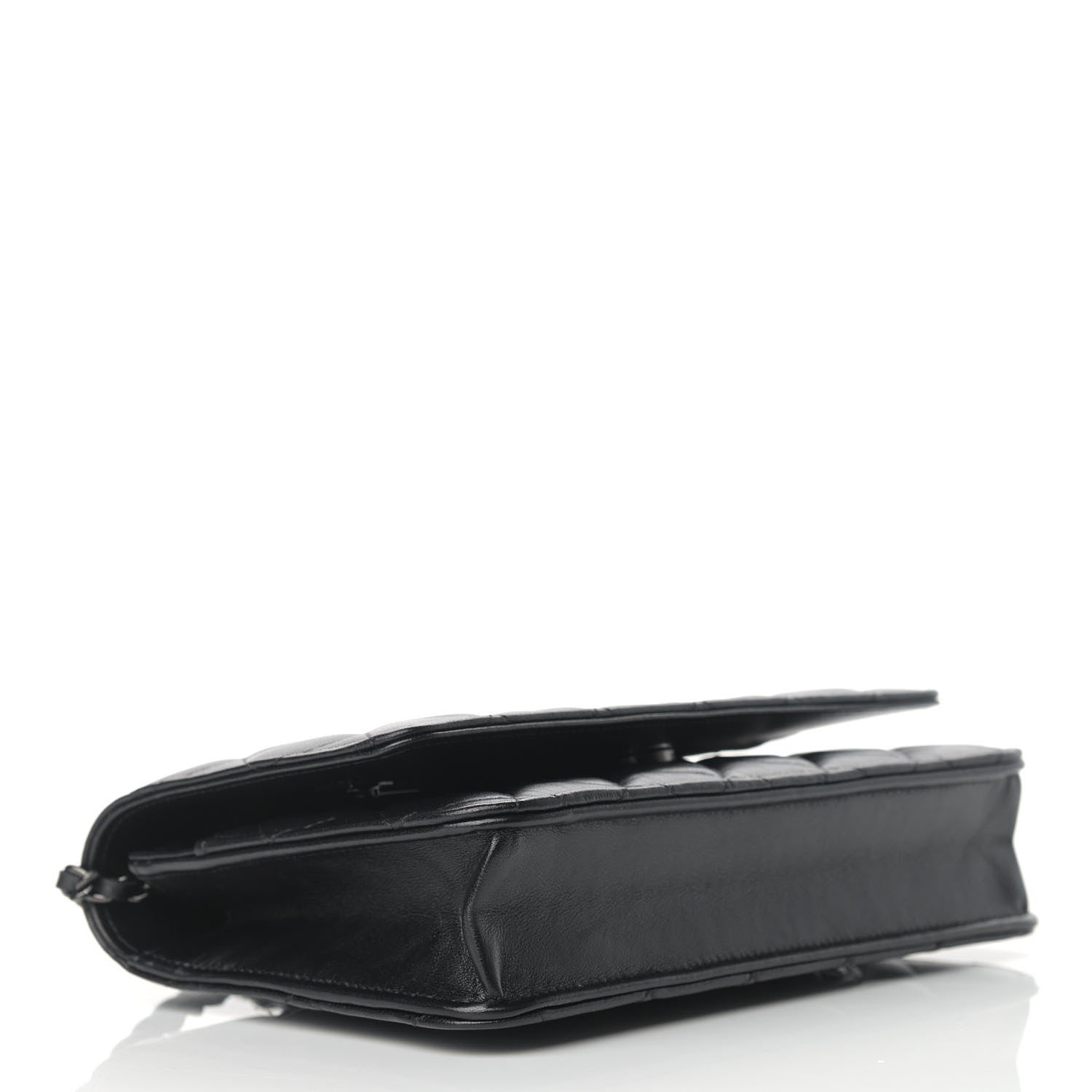 Chanel Lambskin Quilted Wallet On Chain WOC So Black 4 of 14