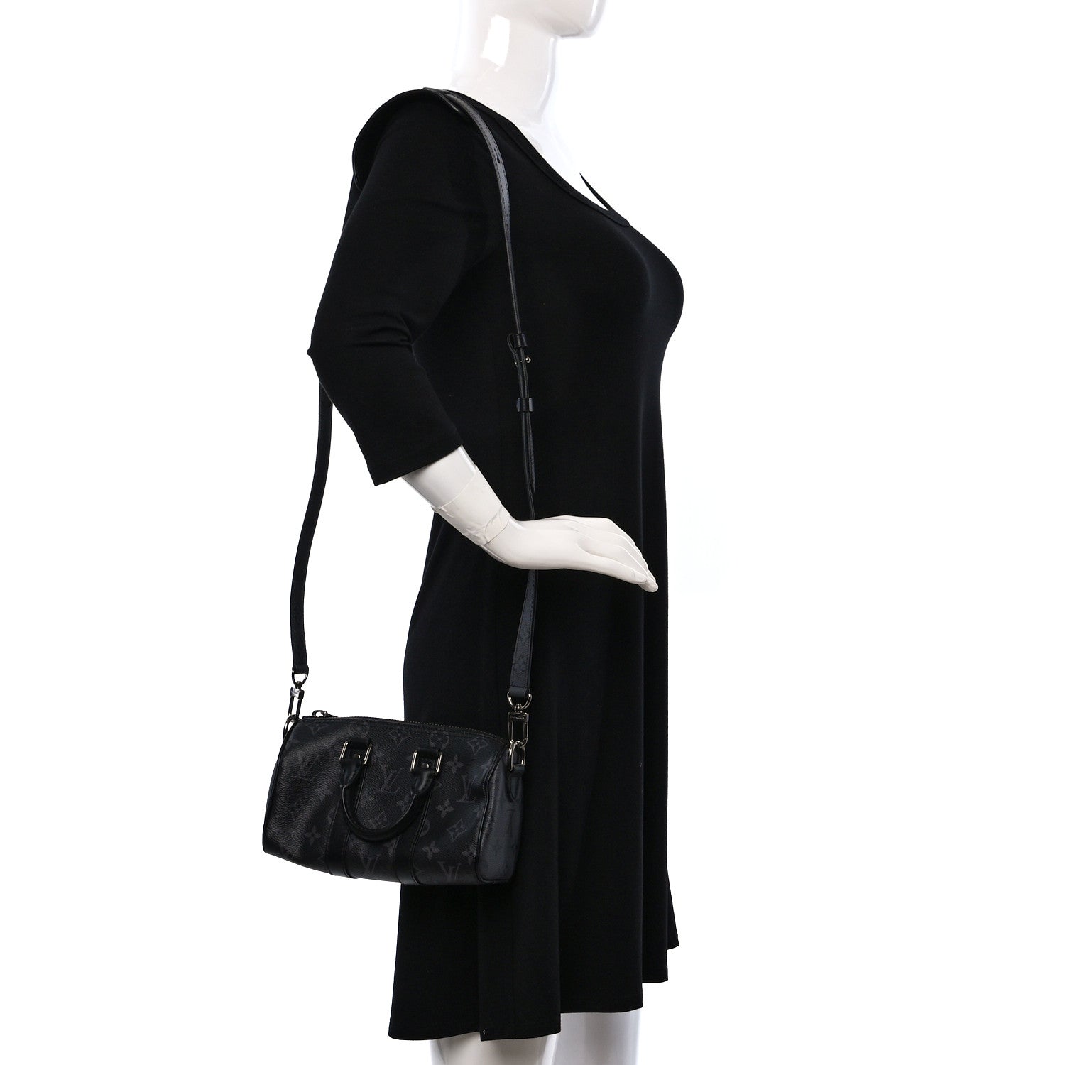 Louis Vuitton Reverse Monogram Eclipse Keepall XS Black 2 of 10