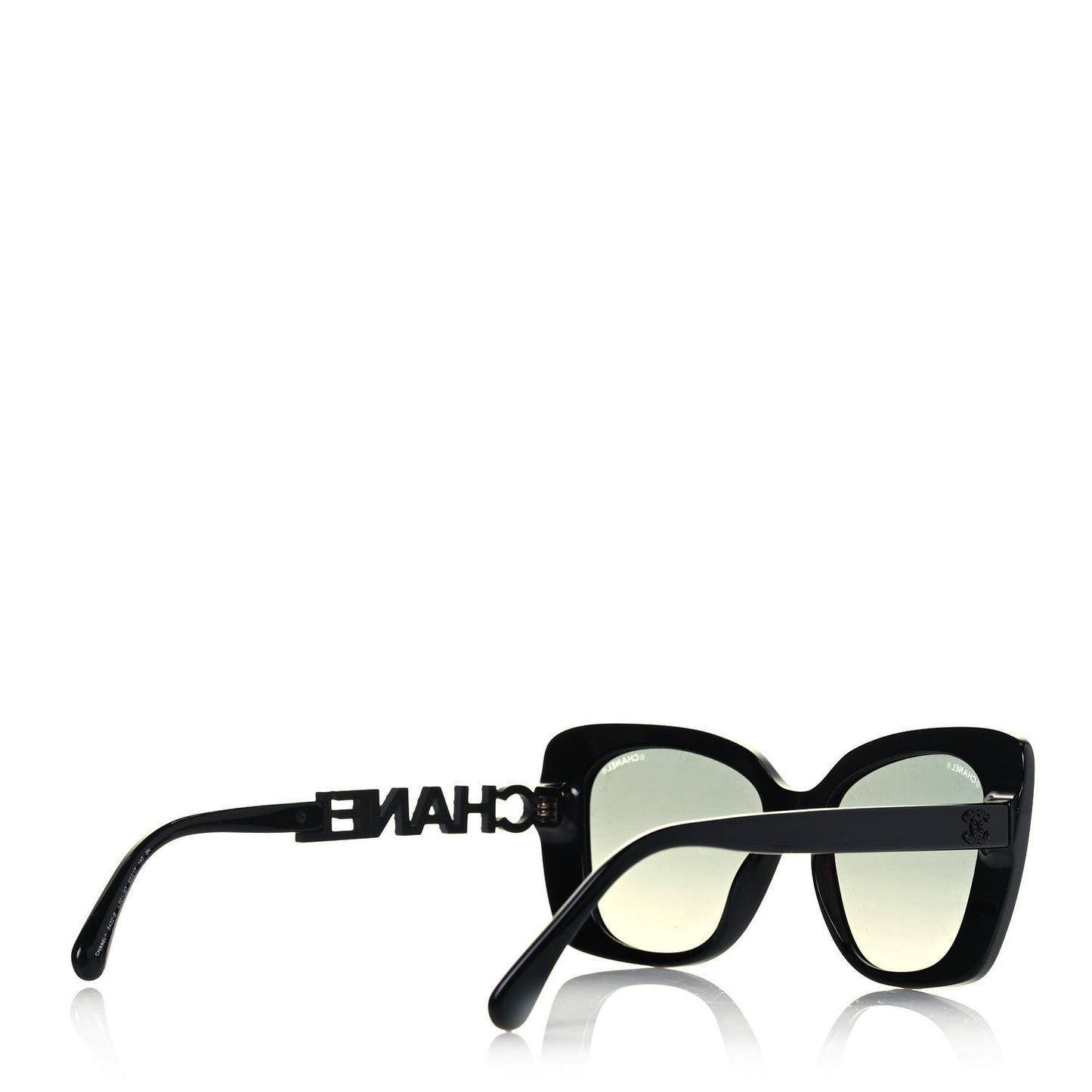Acetate Strass Square Sunglasses 5422-B Black