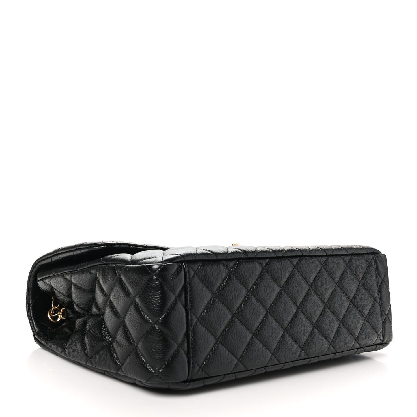 Caviar Quilted XXL Travel Flap Bag Black