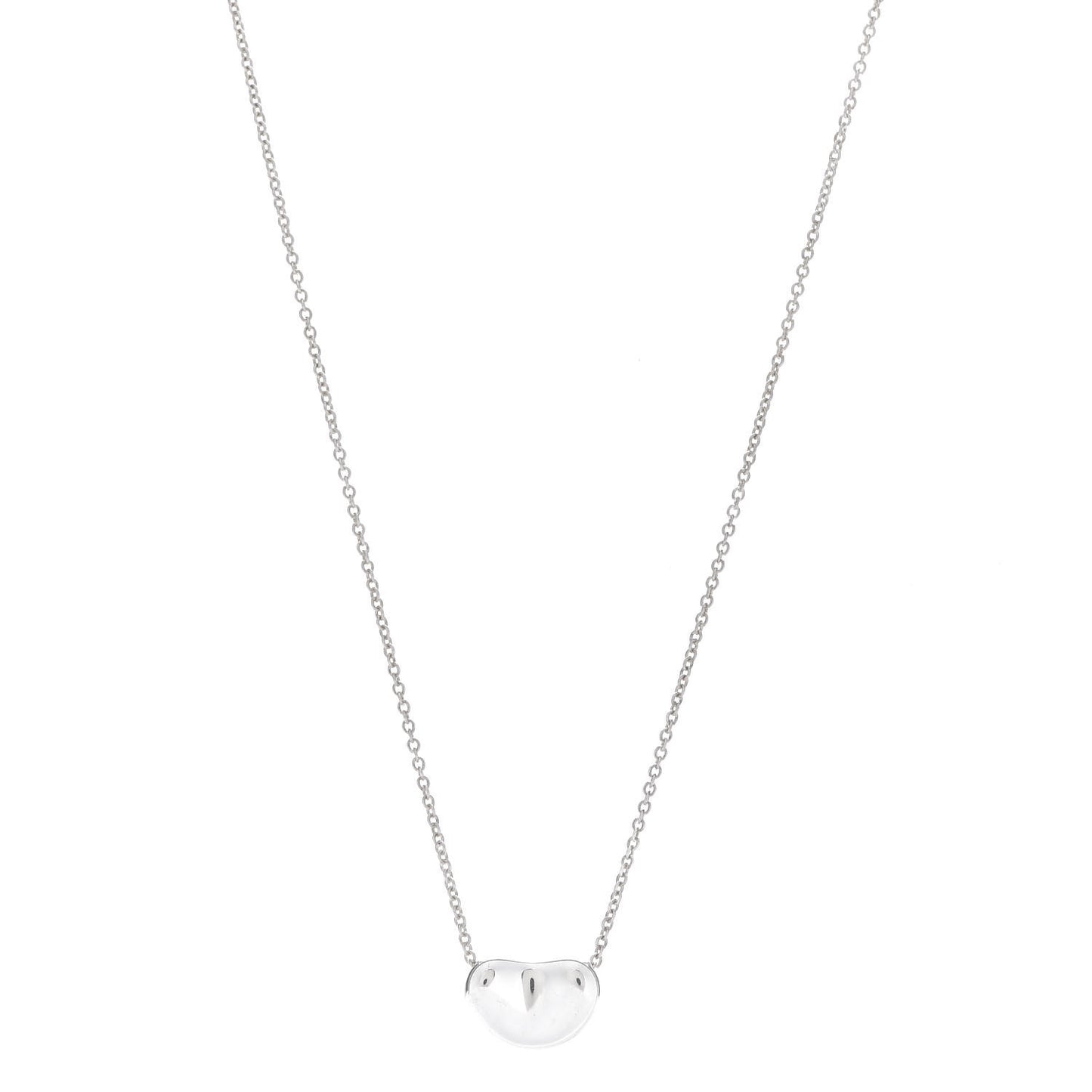 Sterling Silver 12mm Elsa Peretti Bean Pendant Necklace