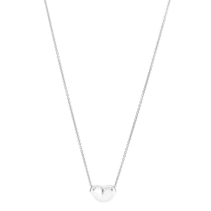 Tiffany Sterling Silver 12mm Elsa Peretti Bean Pendant Necklace 1 of 5