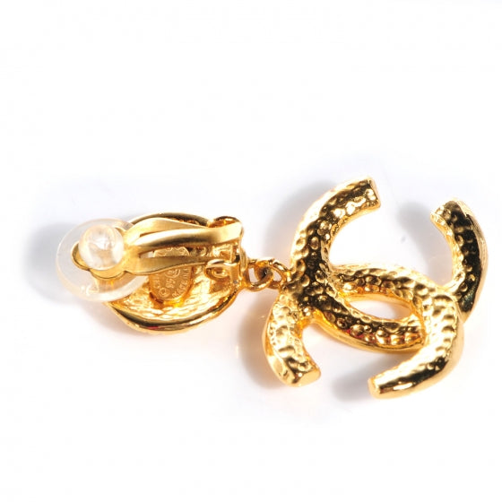 Chanel Gold CC Drop Earrings 3 of 5