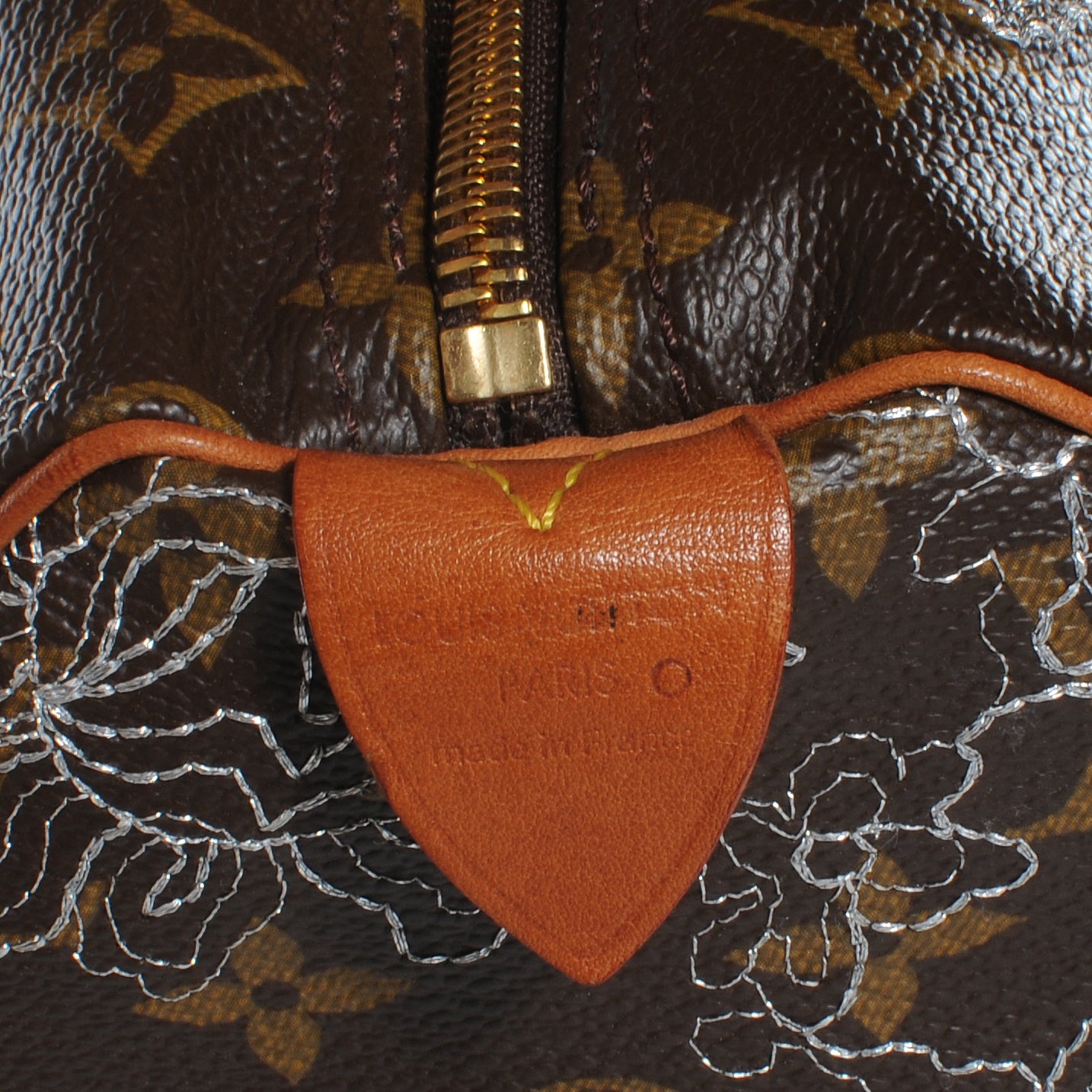 Louis Vuitton Monogram Dentelle Speedy 30 Silver 5 of 7
