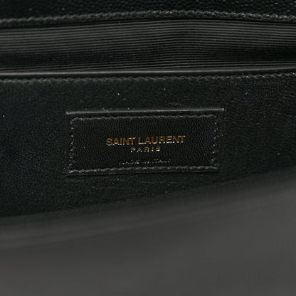 Saint Laurent Grain De Poudre Monogram Cassandre Clutch Black 6 of 7