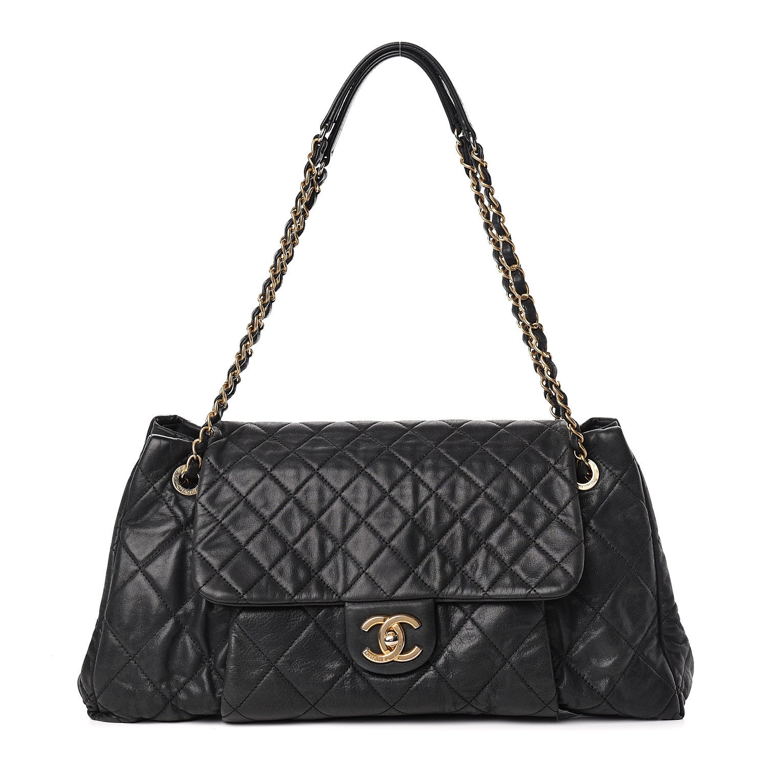 Chanel Iridescent Calfskin Large Chic Quilt Flap Black 1 of 13