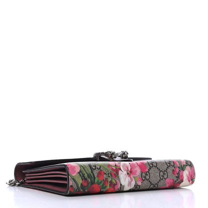 Gucci GG Supreme Monogram Blooms Mini Dionysus Chain Wallet Beige Multicolor Dry Rose 3 of 4