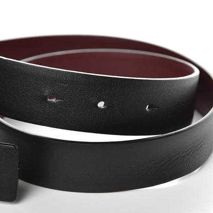 Chanel Calfskin CC Reversible Belt 85 Black Burgundy 4 of 7