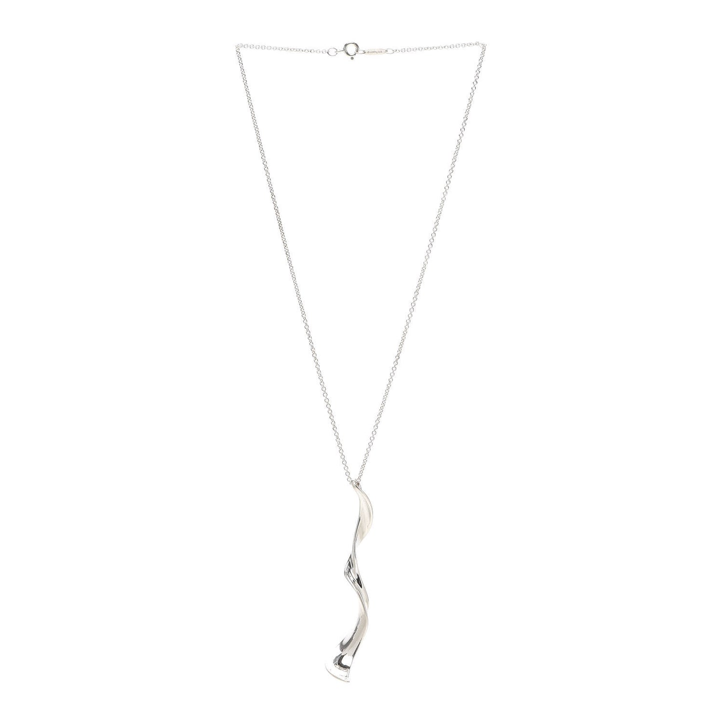 Sterling Silver Frank Gehry Orchid Drop Pendant Necklace