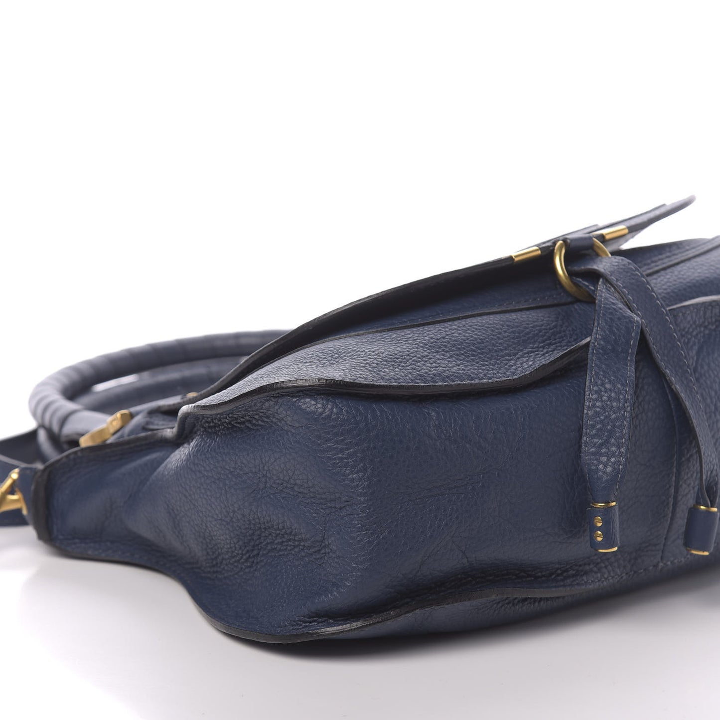 Calfskin Medium Marcie Satchel Royal Navy