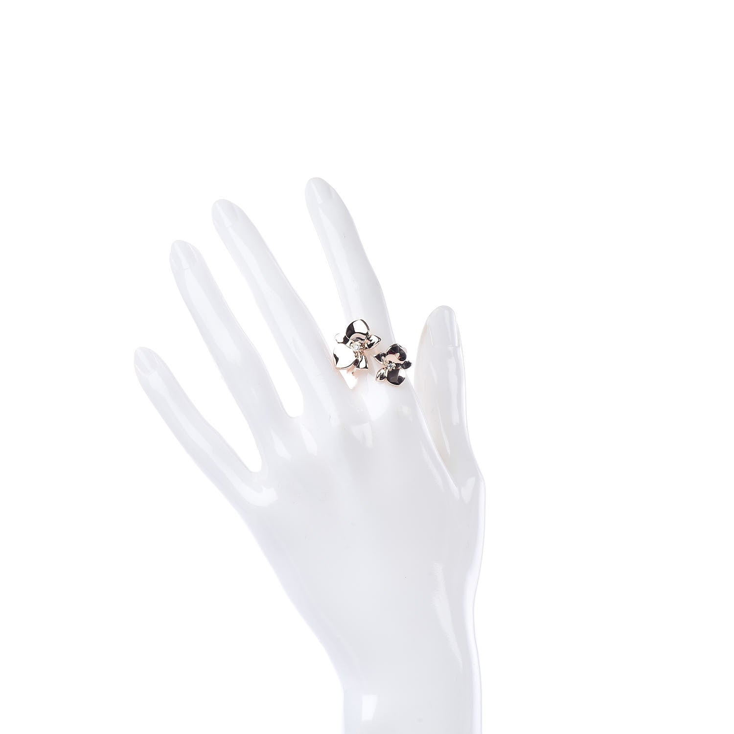 Cartier 18K Pink Gold Diamond Caresse D'Orchidees Par Ring 50 5.25 2 of 6