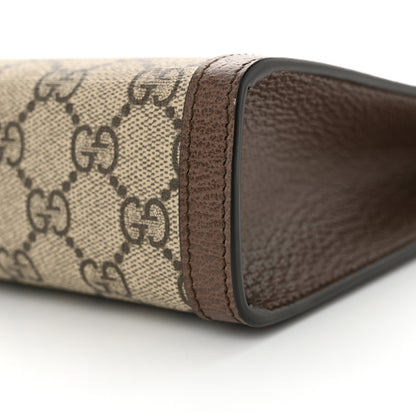 Gucci GG Supreme Monogram Web Ophidia Pouch Brown 10 of 11