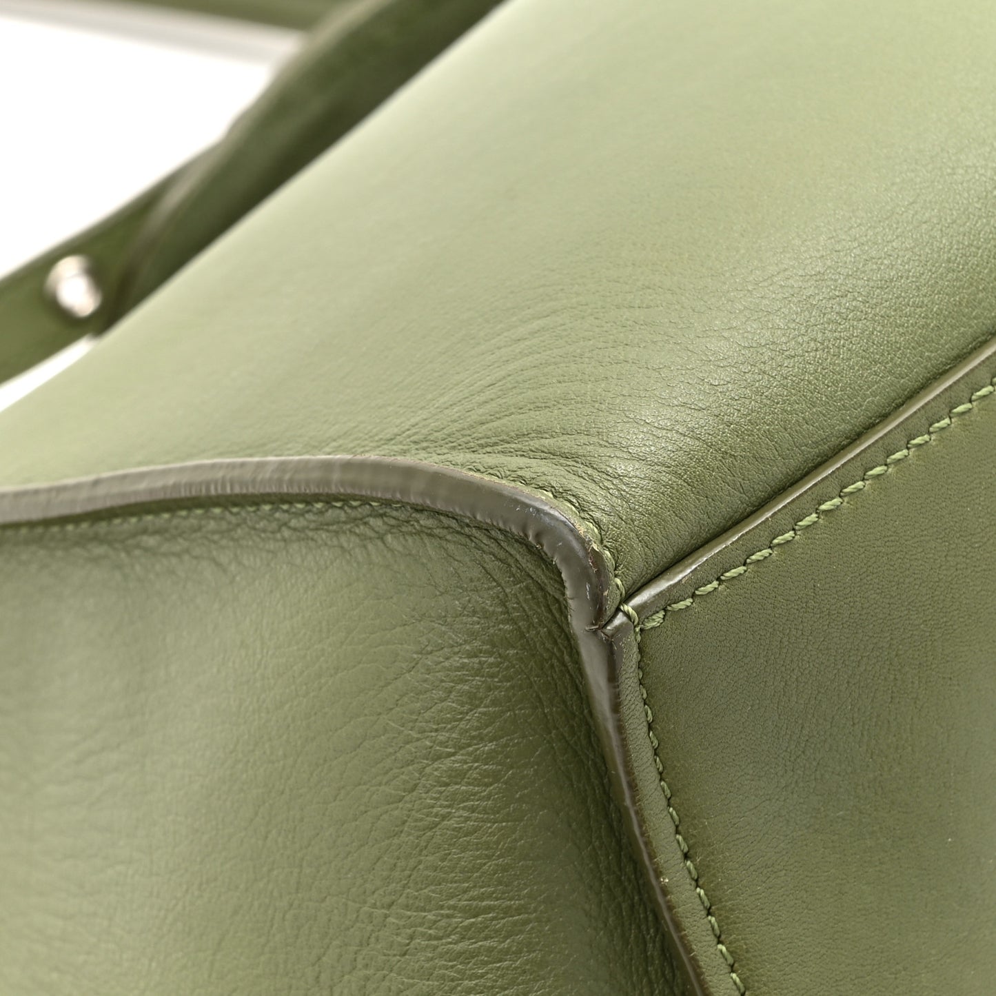 Smooth Calfskin Medium Big Bag Green