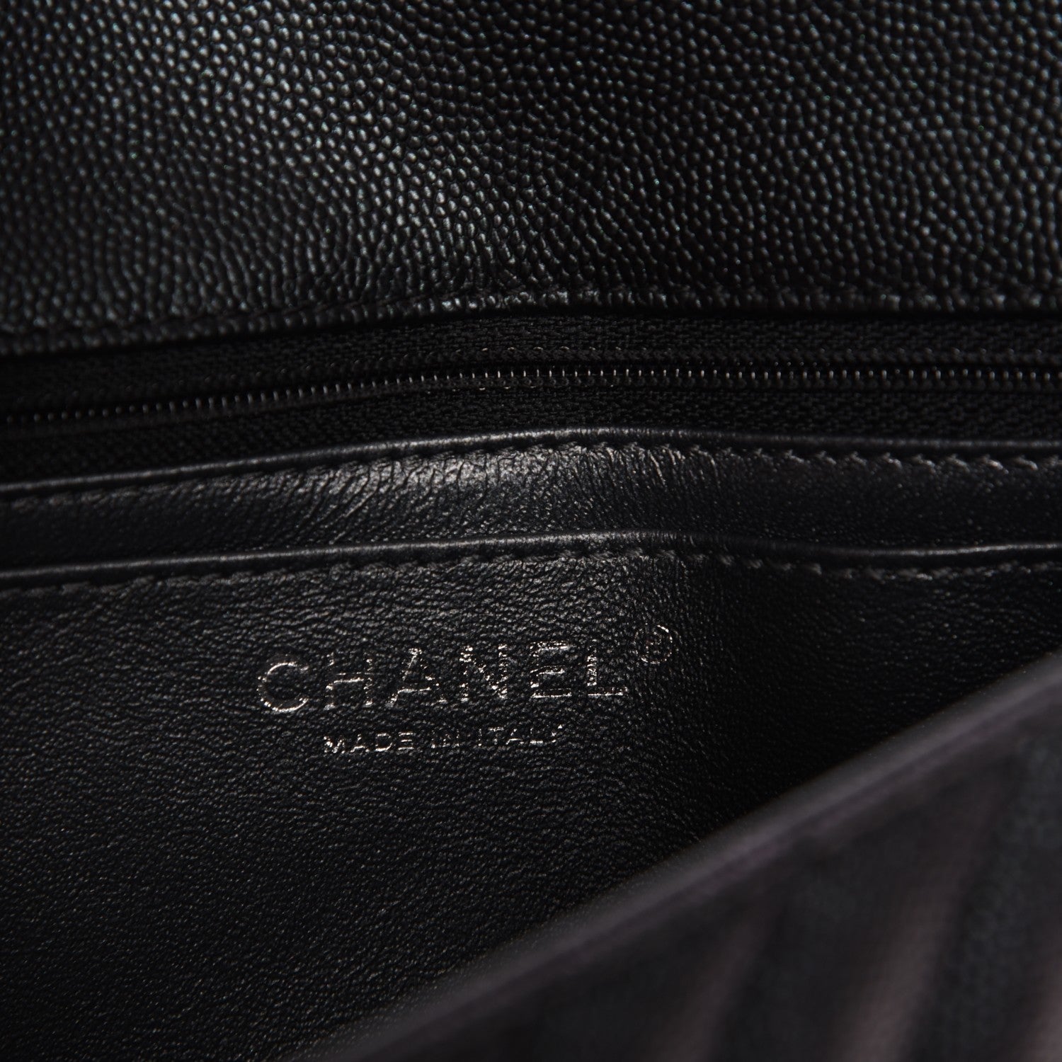 Chanel Caviar Chevron Quilted Mini Rectangular Flap Black 7 of 8