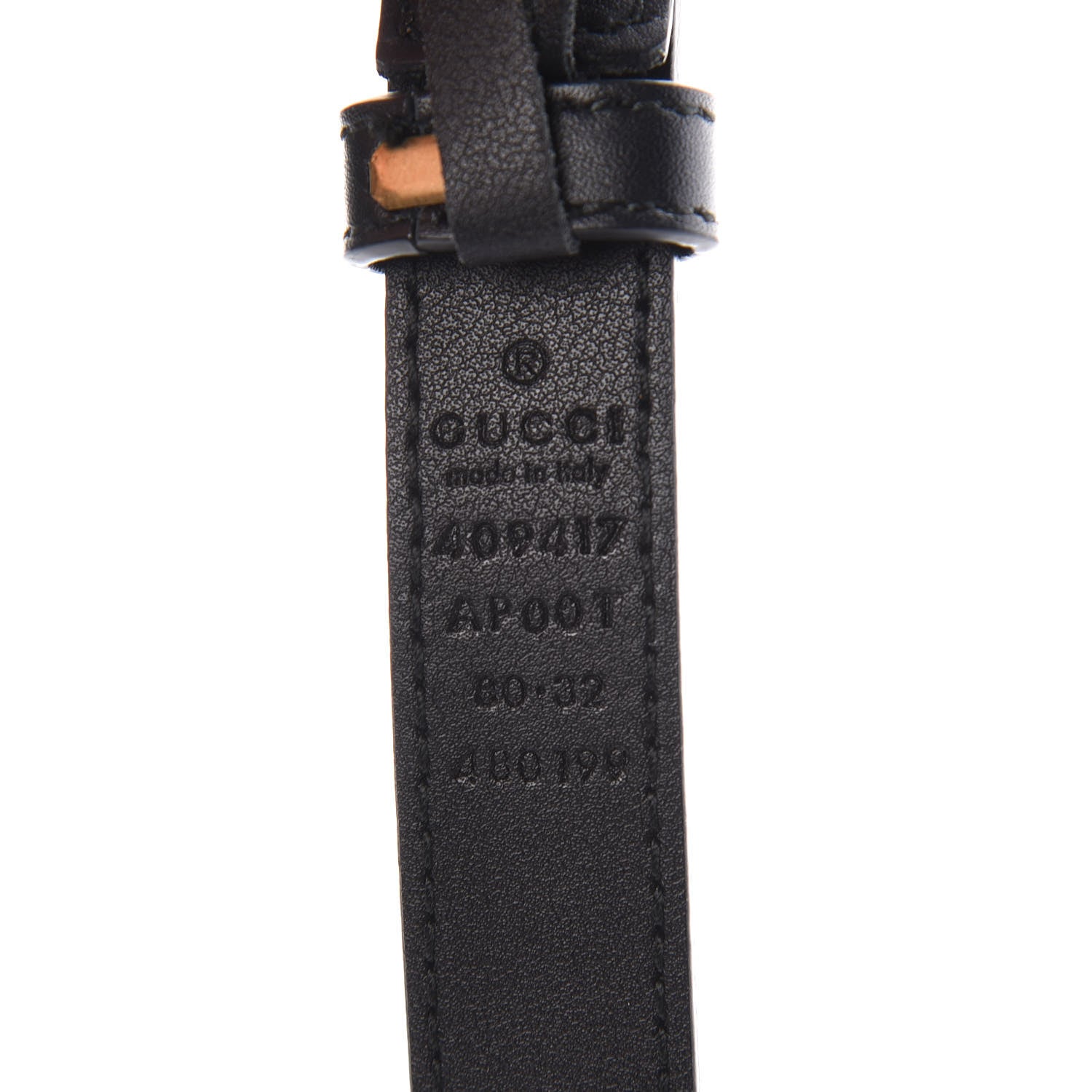 Gucci Calfskin Double G 20mm Belt 80 32 Black 4 of 7