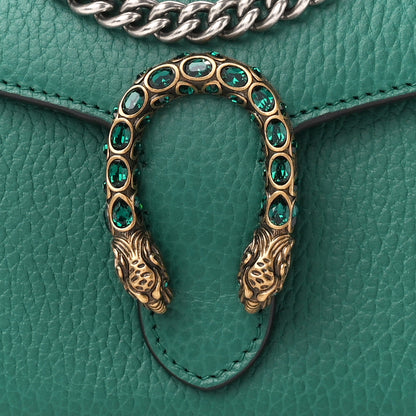 Gucci Calfskin Mini Dionysus Chain Wallet Emerald 9 of 11