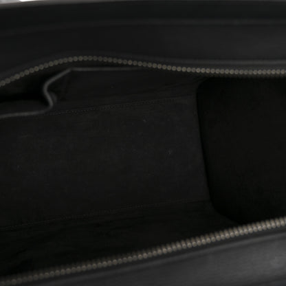 Celine Drummed Calfskin Micro Luggage Black 5 of 13