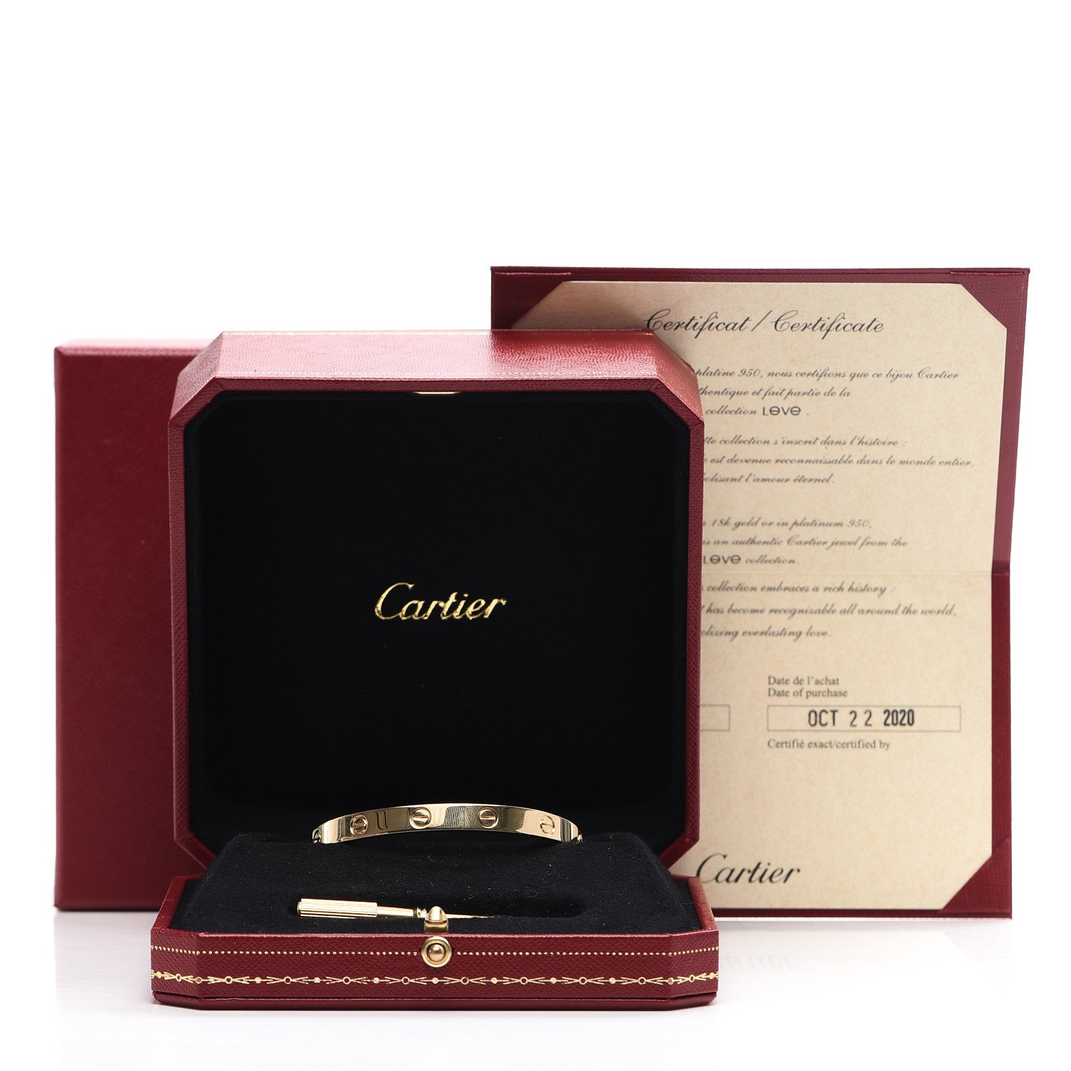 Cartier 18K Yellow Gold LOVE Bracelet 17 7 of 7