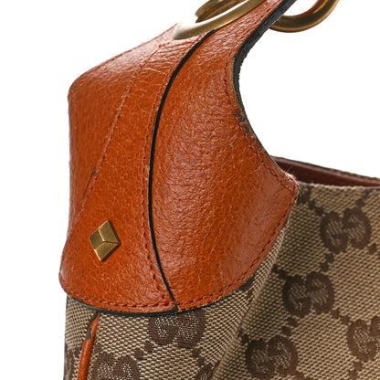 Gucci Monogram Piston Lock Jackie O Hobo Tan 11 of 13